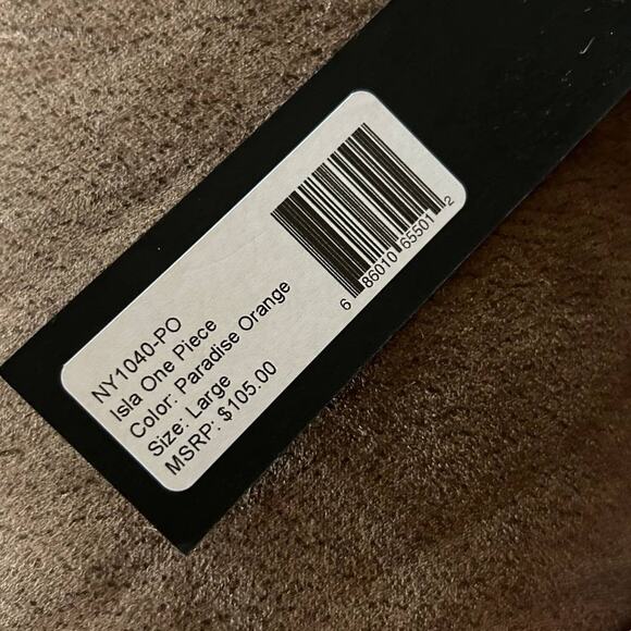 Noli Yoga Swimwear Isla One Piece Swimsuit Paradise Orange Size Large NWT - Picture 8 of 8